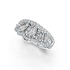 Sterling Silver Semi Mount Ring Setting Oval OV 7X5mm OV 6X4mm OV 4X3mm Tiara Theme DHJ