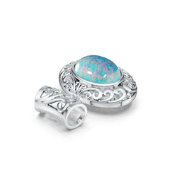 Sterling Silver Semi Mount Pendant Setting Oval OV 16X12mm DHJ