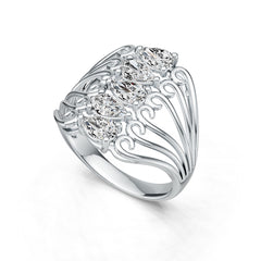 Sterling Silver Semi Mount Ring Setting Pear PE 6x4mm DHJ