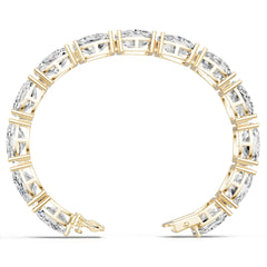 10K Gold Semi Mount Bracelet Setting Cushion Cu 12x12mm Moissanite Accent Syz Jewelry