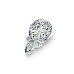Sterling Silver Semi Mount Pendant Setting Oval OV 10X8mm DHJ