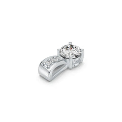 Sterling Silver Semi Mount Pendant Setting Round RD 7x7mm DHJ