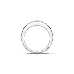 Men's Sterling Silver Semi Mount Ring Setting Princess SQ 4.5X4.5mm Band Ring Flush Bezel DHJ