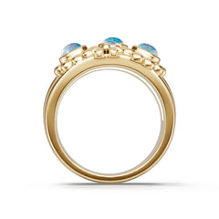 18K Gold Semi Mount Ring Setting Round Ro 4x4mm Syz Jewelry