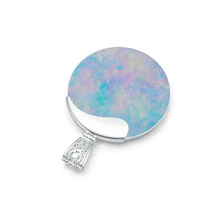 Sterling Silver Semi Mount Pendant Setting Round RD 52x52mm DHJ