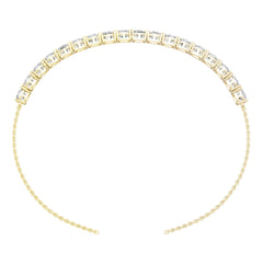 10K Gold Semi Mount Bracelet Setting Cushion Cu 5x5mm Moissanite Accent Syz Jewelry