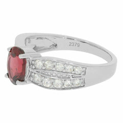 18K Gold Semi Mount Ring Setting Oval OV 8x6mm White Topaz Diamond Accent DHJ