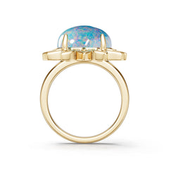18K Gold Semi Mount Ring Setting Round Ro 13x13mm Syz Jewelry