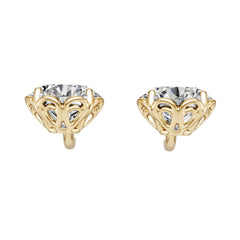 14K Gold Semi Mount Earrings Setting Round Ro 6x6mm Syz Jewelry