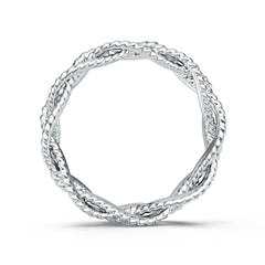 Platinum Semi Mount Ring Setting Round Ro 6x6mm Syz Jewelry