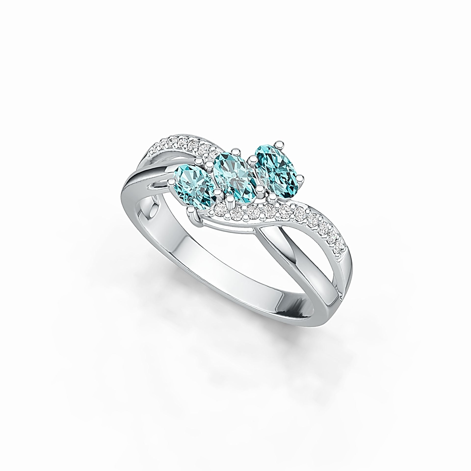 Sterling Silver Semi Mount Ring Setting Oval OV 5x3mm DHJ