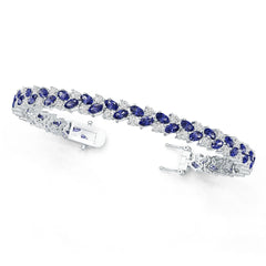 18K Gold Semi Mount Bracelet Setting Round Ro 5x3mm Syz Jewelry