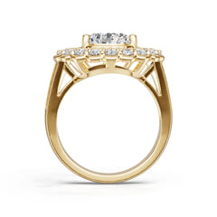 10K Gold Semi Mount Ring Setting Pear Pe 13x9mm Moissanite Accent Syz Jewelry