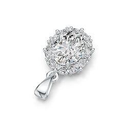 Sterling Silver Semi Mount Pendant Setting Oval OV 10X8mm PE 3X2mm DHJ