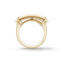 10K Gold Semi Mount Ring Setting Oval Ov 5x3mm Moissanite Accent Syz Jewelry