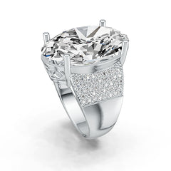 Sterling Silver Semi Mount Ring Setting Oval OV 24x16mm Syzjewelry