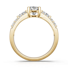 10K Gold Semi Mount Ring Setting Oval Ov 8x6mm Moissanite Accent Syz Jewelry