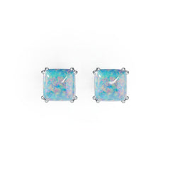 10K Gold Semi Mount Earrings Setting Cushion CU 6X6mm Cabochon DHJ