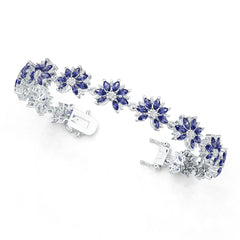 Platinum Semi Mount Bracelet Setting Marquise Ma 5x2mm Syz Jewelry
