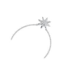 Sterling Silver Pendant Starburst Theme with White Topaz or Moissanite - Syzjewelry
