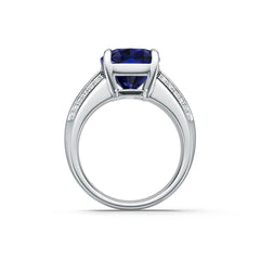 Platinum Semi Mount Ring Setting Cushion Cu 11x9mm Syz Jewelry
