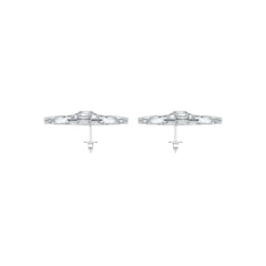 Platinum Semi Mount Earrings Setting Round Ro 6x6mm Syz Jewelry