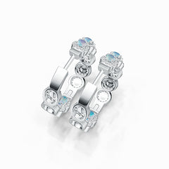 Sterling Silver Semi Mount Earrings Setting Round RD 3x3mm DHJ