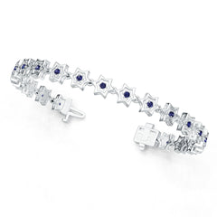 Sterling Silver Semi Mount Bracelet Setting Round RD 2x2mm DHJ