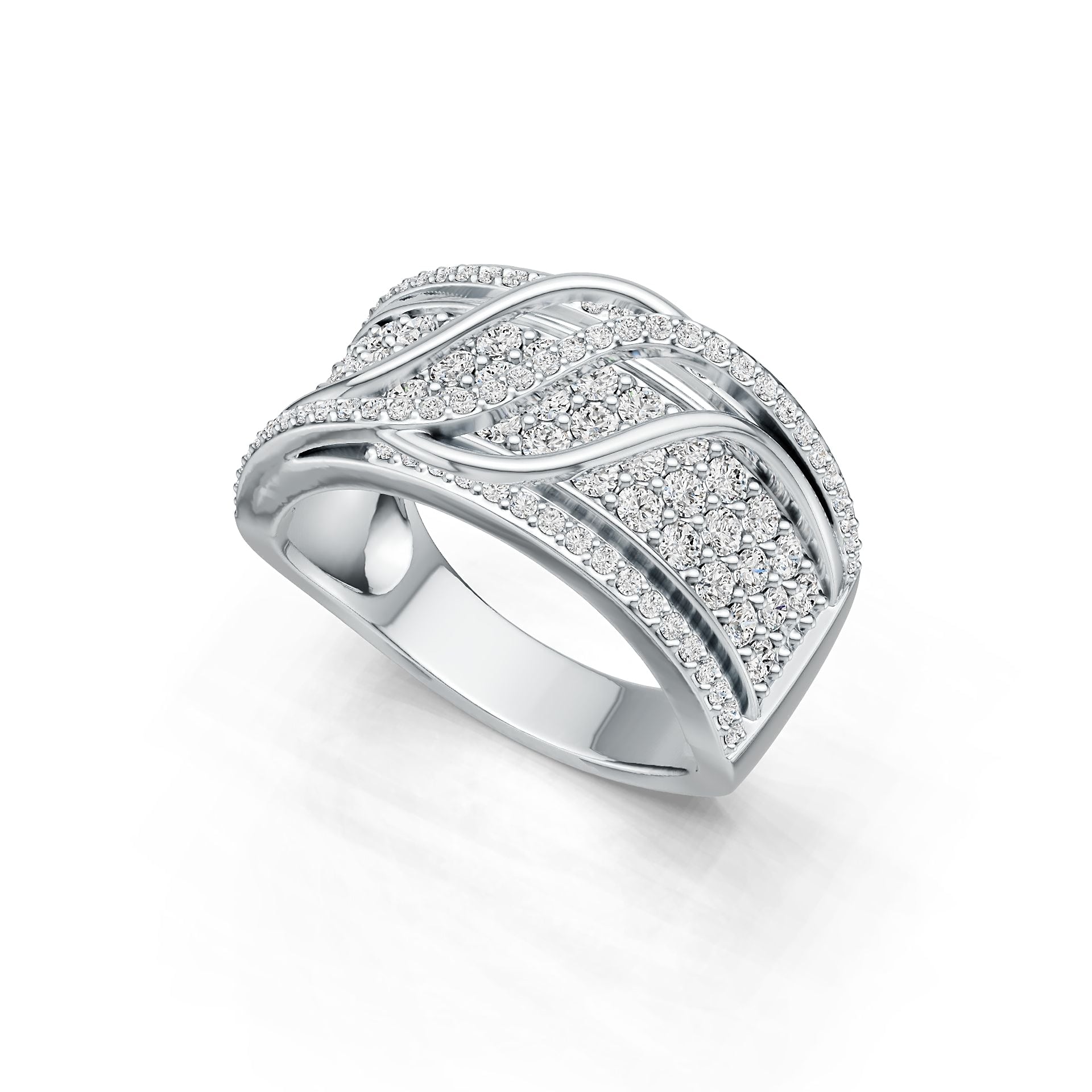 Sterling Silver Semi Mount Ring Setting Round RD 2x2mm DHJ