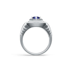Men's Sterling Silver Semi Mount Ring Setting Round RD 6x6mm DHJ