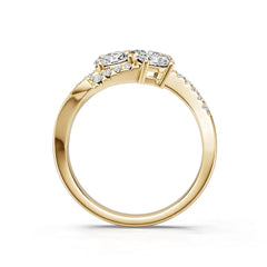 Sterling Silver Semi Mount Ring Setting Round Ro 5x3mm Diamond Accent DHJ