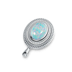 Sterling Silver Semi Mount Pendant Setting Oval OV 14X10mm Cabochon DHJ