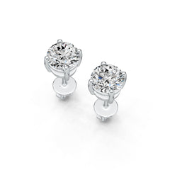 Sterling Silver Semi Mount Earrings Setting Round RD 5x5mm DHJ