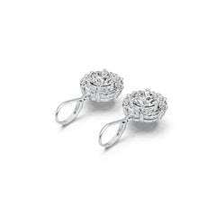 Sterling Silver Semi Mount Earrings Setting Round RD 8X8mm MQ 6X3mm DHJ