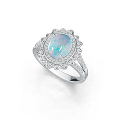 Sterling Silver Semi Mount Ring Setting Oval OV 10X8mm Cabochon DHJ