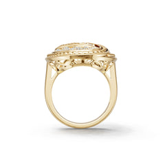 14K Gold Semi Mount Ring Setting Round Ro 6x6mm Diamond Accent Syz Jewelry