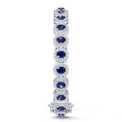 14K Gold Semi Mount Bracelet Setting Oval OV 5x4mm Diamond Accent DHJ