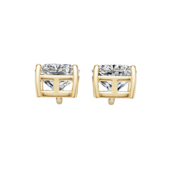 Platinum Semi Mount Earrings Setting Round Ro 10x10mm Syz Jewelry