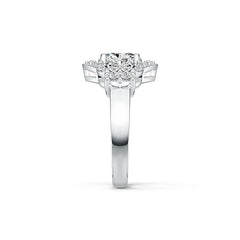 14K Gold Semi Mount Ring Setting Oval OV 8X6mm OV 5X3mm Diamond Accent DHJ