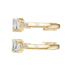 10K Gold Semi Mount Earrings Setting Square Sq 4x2mm Syz Jewelry