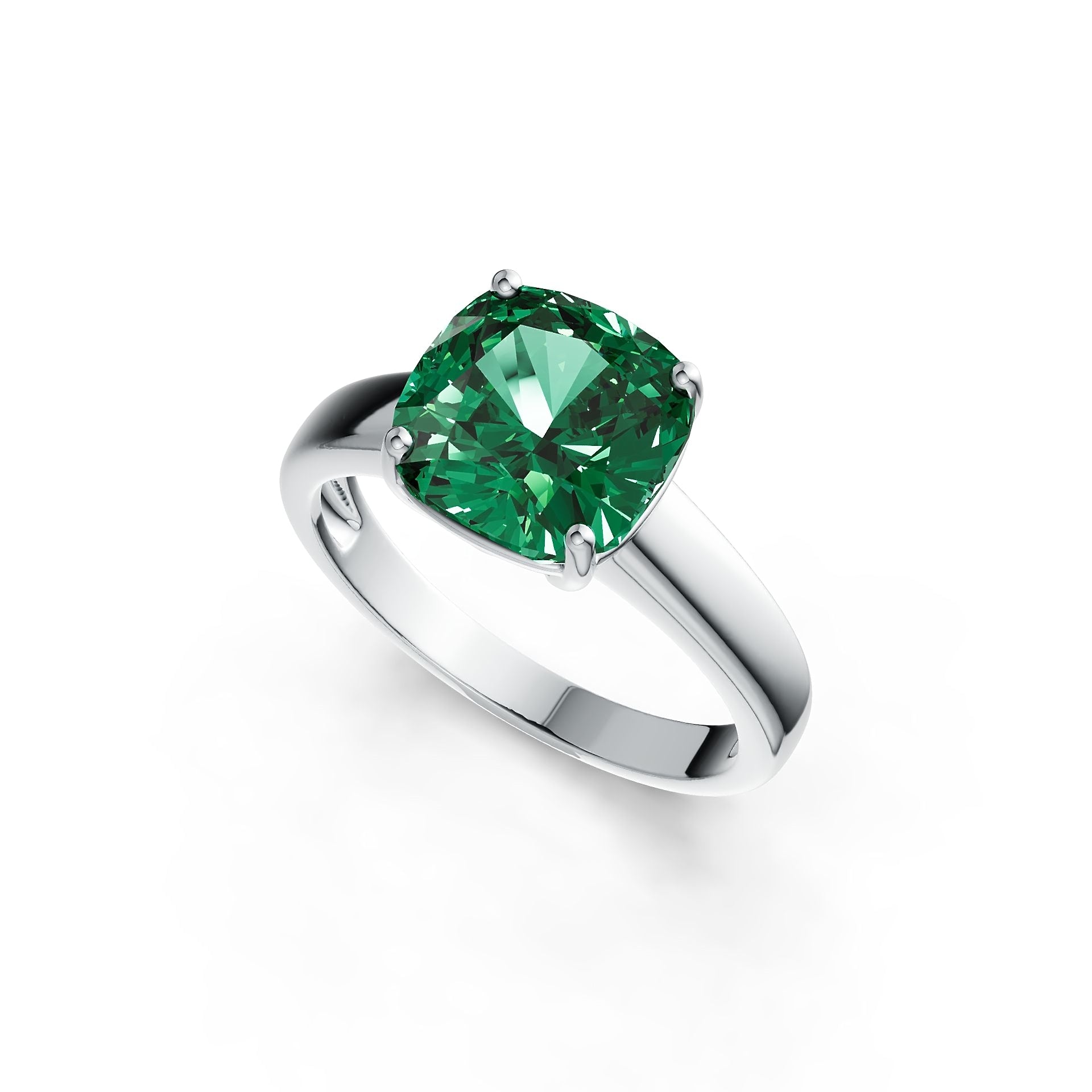 Sterling Silver Semi Mount Ring Setting Cushion CU 10X10mm Solitaire DHJ