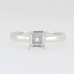 18K Gold Semi Mount Ring Setting Princess 5.5mm SQ 5x5mm Solitaire Syzjewelry