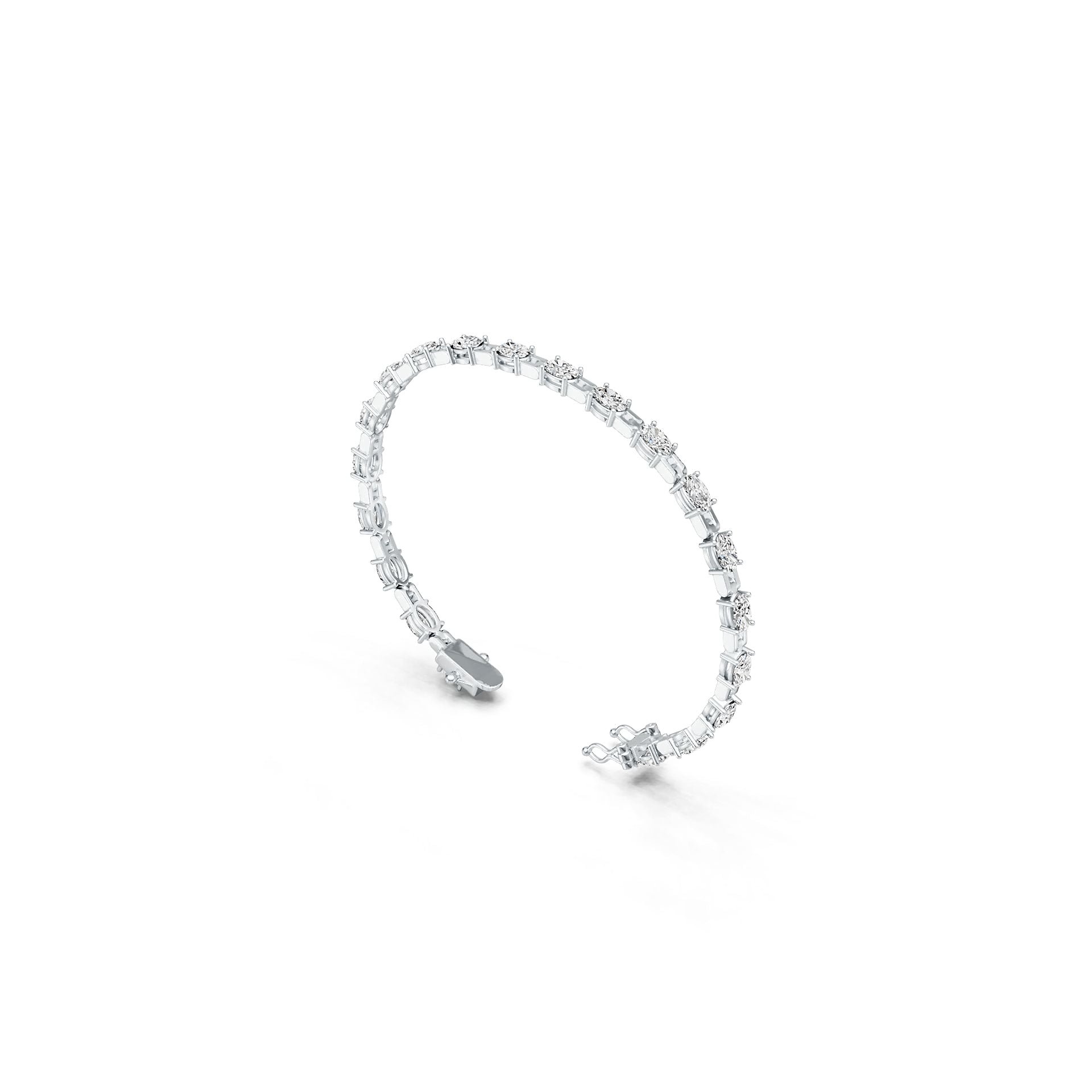 Sterling Silver Semi Mount Tennis Bracelet Setting DHJ