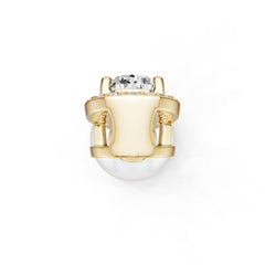 10K Gold Semi Mount Pendant Setting Round Ro 9x9mm Moissanite Accent Syz Jewelry