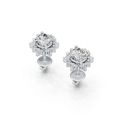 Sterling Silver Semi Mount Earrings Setting Round RD 5X5mm DHJ