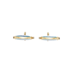 Platinum Semi Mount Earrings Setting Round Ro 35x16mm Syz Jewelry
