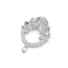 Sterling Silver Semi Mount Pendant Setting Pear PE 7X5mm DHJ