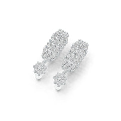 Boucles d'oreilles semi-montées en argent sterling serti ovale OV 5X3mm