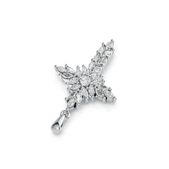 Sterling Silver Semi Mount Pendant Setting Marquise MQ 4X2mm RD 3.5mm DHJ