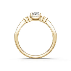 18K Gold Semi Mount Ring Setting Round Ro 5x5mm Diamond Accent Syz Jewelry